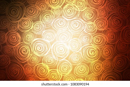 Dark Orange vector natural abstract template. Modern geometrical abstract illustration with roses. A completely new design for your business.