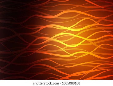 Dark Orange vector natural abstract template. Decorative shining illustration with doodles on abstract template. Hand painted design for web, wrapping, wallpaper.