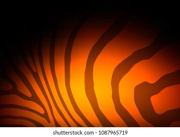 Dark Orange vector natural abstract background. An elegant bright illustration with lines in Natural style. The pattern can be used for coloring books and pages for kids.