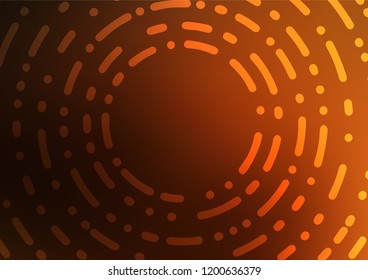 Dark Orange vector natural abstract texture. Modern geometrical abstract illustration with doodles. Brand-new style for your business design.