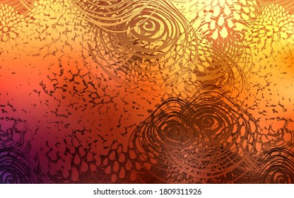 Dark Orange vector natural abstract pattern. Brand-new colored illustration in blurry style with flowers. The textured pattern can be used for website.
