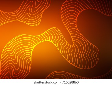 Dark Orange vector natural abstract template. Brand-new colored illustration in blurry style with doodles. Hand painted design for web, wrapping, wallpaper.