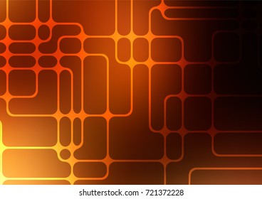 Dark Orange vector natural abstract pattern. Creative illustration in blurred style with doodles and Zen tangles. Brand-new style for your business design.