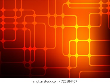 Dark Orange vector natural abstract background. Decorative shining illustration with doodles on abstract template. A new texture for your design.