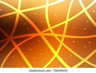 Dark Orange vector natural abstract pattern. Decorative shining illustration with doodles on abstract template. The pattern can be used for heads of websites and designs.