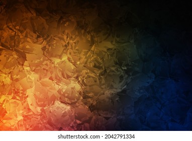 Dark Orange vector natural backdrop with roses, flowers. Brand new colored illustration with flowers. Pattern for wallpapers, coloring books.