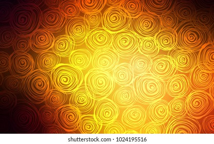 Dark Orange vector natural elegant template. Roses on elegant natural pattern with gradient. Brand-new style for your business design.