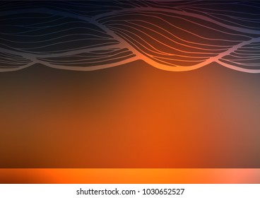 Dark Orange vector natural elegant pattern. Creative illustration in blurred style with doodles and Zen tangles. The elegant pattern can be used as a part of a brand book.