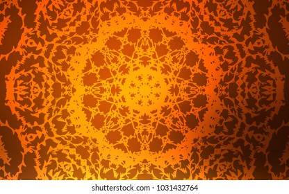 Dark Orange vector natural elegant pattern. Colorful illustration in abstract style with doodles created by child. The pattern can be used for heads of websites and designs.