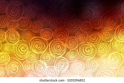 Dark Orange vector natural elegant artwork. An elegant bright illustration with roses in Natural style. Hand painted design for web, leaflet, textile.