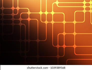 Dark Orange vector natural elegant background. Decorative shining illustration with doodles on abstract template. Brand-new style for your business design.