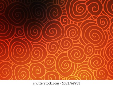 Dark Orange vector natural elegant template. Creative illustration in blurred style with doodles and Zen tangles. The completely new template can be used for your brand book.