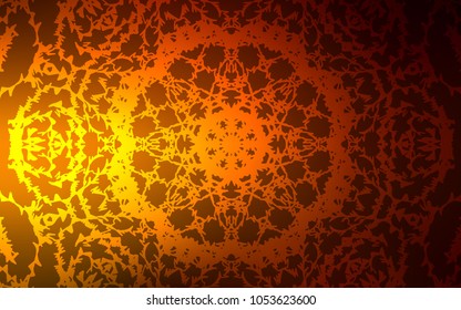Dark Orange vector natural elegant background. Colorful illustration in abstract style with doodles created by child. Brand-new style for your business design.