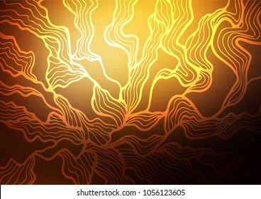 Dark Orange vector natural elegant background. Brand-new colored illustration in blurry style with doodles. Hand painted design for web, leaflet, textile.