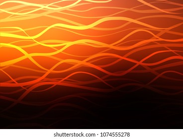 Dark Orange vector natural elegant pattern. Blurred decorative design in Indian style with Zen tangles. Brand-new style for your business design.