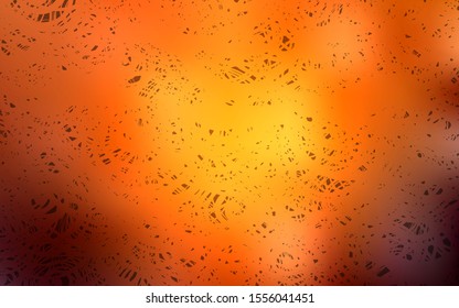 Dark Orange vector natural elegant pattern. Sketchy doodles with roses on blurred background. The completely new template can be used for your brand book.