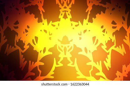 Dark Orange vector natural elegant pattern. Decorative shining childish illustration with doodles on abstract template. The textured pattern can be used for website.