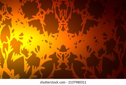 Dunkel orangefarbener, natürlicher, eleganter Hintergrund. Farbige Illustration im abstrakten Stil mit von Kindern erstellten Doodles. Neuer Stil für Ihr Business-Design.