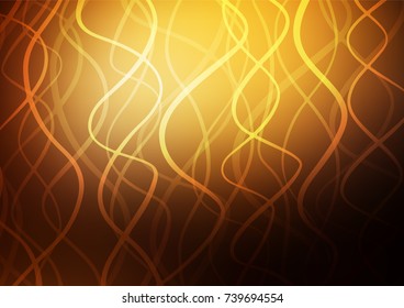 Dark Orange vector natural elegant texture. Colorful abstract illustration with lines in Asian style. A completely new design for your business.