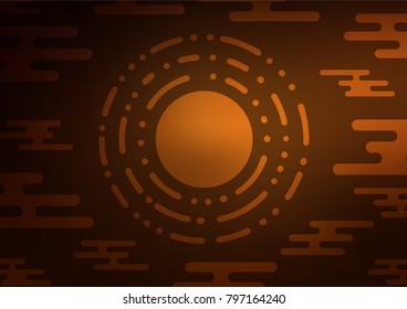 Dark Orange vector natural elegant pattern. A vague abstract illustration with doodles in Indian style. The best blurred design for your business.