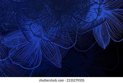 Dark Orange vector natural pattern with flowers. An elegant bright illustration with flowers. Elegant pattern for your brand book.