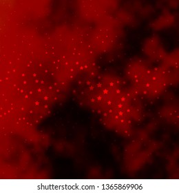 Dark Orange vector pattern with abstract stars. Colorful illustration with abstract gradient stars. Pattern for wrapping gifts.