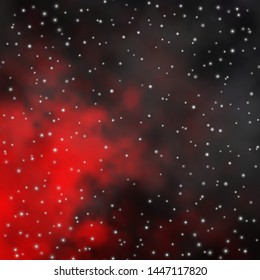 Dark Orange vector pattern with abstract stars. Blur decorative design in simple style with stars. Pattern for wrapping gifts.