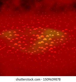 Dark Orange vector pattern with abstract stars. Shining colorful illustration with small and big stars. Pattern for websites, landing pages.