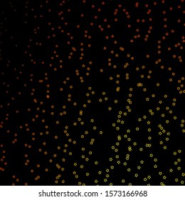 Dark Orange vector pattern with abstract stars. Shining colorful illustration with small and big stars. Design for your business promotion.