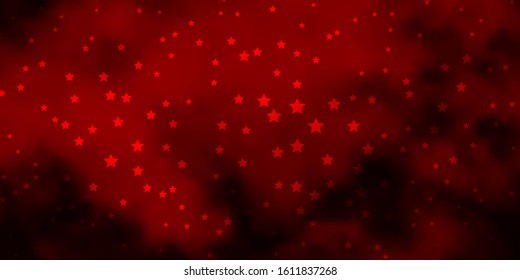 Dark Orange vector pattern with abstract stars. Modern geometric abstract illustration with stars. Pattern for websites, landing pages.