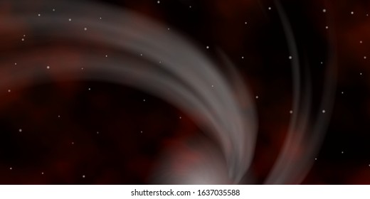 Dark Orange vector pattern with abstract stars. Shining colorful illustration with small and big stars. Pattern for websites, landing pages.