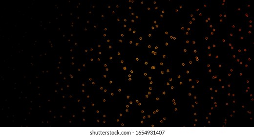 Dark Orange vector pattern with abstract stars. Blur decorative design in simple style with stars. Pattern for websites, landing pages.