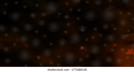 Dark Orange vector pattern with abstract stars. Modern geometric abstract illustration with stars. Theme for cell phones.