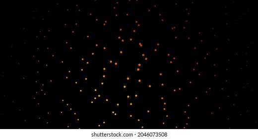 Dark Orange vector pattern with abstract stars. Colorful illustration with abstract gradient stars. Pattern for websites, landing pages.