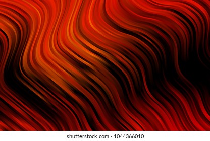 Dark Orange vector pattern with bent ribbons. Colorful illustration in abstract marble style with gradient. Marble design for your web site.