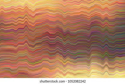 Dark Orange vector pattern with bent ribbons. Colorful illustration in abstract marble style with gradient. Marble design for your web site.