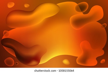 Dark Orange vector pattern with bent ribbons. Brand-new colored illustration in memphis style with gradient. Textured wave pattern for backgrounds.