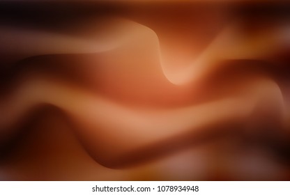 Dark Orange vector pattern with bent ribbons. Creative illustration in halftone marble style with gradient. Marble design for your web site.
