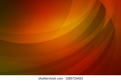 Dark Orange vector pattern with bent lines. Glitter abstract illustration with wry lines. Marble style for your business design.