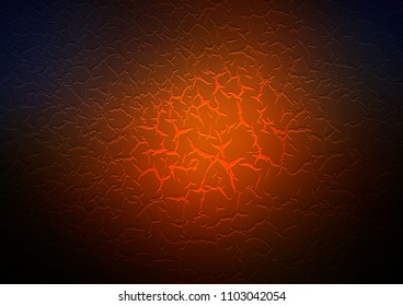 Dark Orange vector pattern with bent ribbons. Modern gradient abstract illustration with bandy lines. Marble style for your business design.