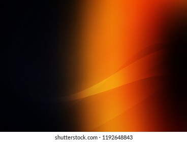 Dark Orange vector pattern with bent ribbons. Brand new colored illustration in marble style with gradient. Marble style for your business design.