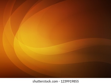 Dark Orange vector pattern with bent ribbons. Brand new colored illustration in marble style with gradient. A new texture for your  ad, booklets, leaflets.