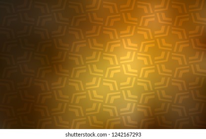 Dark Orange vector pattern with bent ribbons. An elegant bright illustration with gradient. The elegant pattern for brand book.