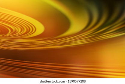 Dark Orange vector pattern with bent lines. Glitter abstract illustration with wry lines. A completely new template for your design.