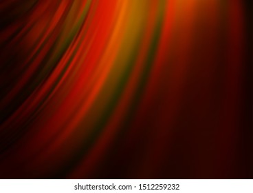 Dark Orange vector pattern with bent ribbons. Geometric illustration in marble style with gradient.  The template for cell phone backgrounds.