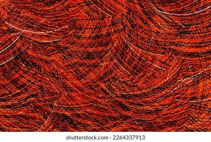 Dark Orange vector pattern with bent lines. Colorful geometric sample with gradient lines.  Abstract design for your web site.