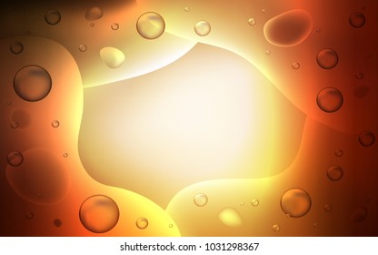 Dark Orange vector pattern with bubble shapes. A sample with blurred bubble shapes. A new texture for your  ad, booklets, leaflets.