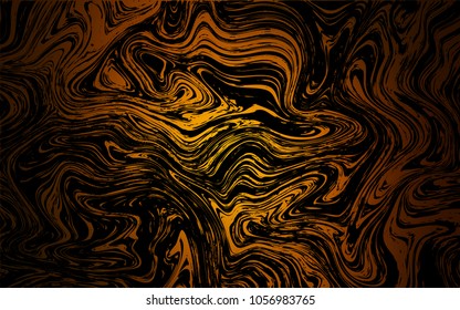 Dark Orange vector pattern with bubble shapes. Colorful illustration in abstract marble style with gradient. New composition for your brand book.