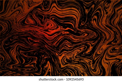 Dark Orange vector pattern with bubble shapes. Creative geometric illustration in marble style with gradient. The template for cell phone backgrounds.