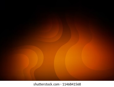 Dark Orange vector pattern with bubble shapes. Blurred geometric sample with gradient bubbles.  Pattern for your business design.